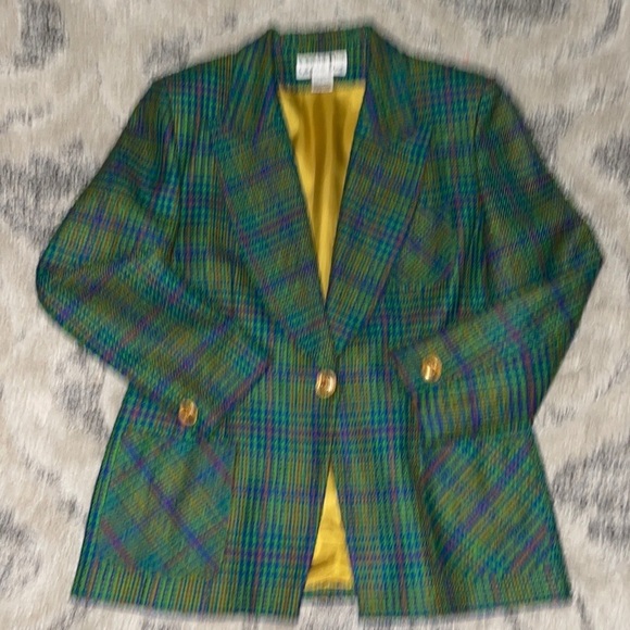 🎉🎉HOST PIC🎉🎊Vintage Christian Dior Tweed Houndstooth MultiColor Blazer🔥N… - Picture 3 of 13